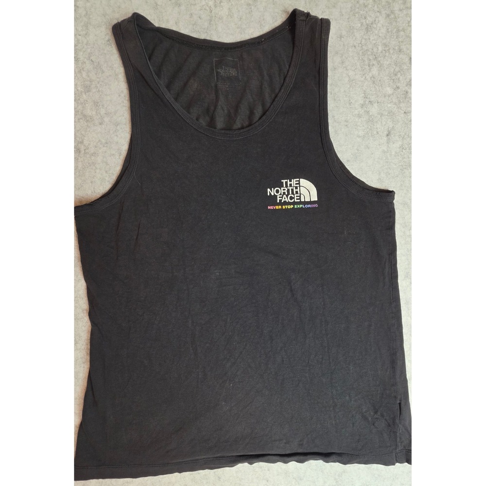 The North Face Black Rainbow Graphic Tank Top Never Stop Exploring Mens Large